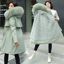 Load image into Gallery viewer, Women's Winter Parka, Hooded Fur Collar Thick Warm Long Coat
