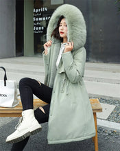Load image into Gallery viewer, Women's Winter Parka, Hooded Fur Collar Thick Warm Long Coat
