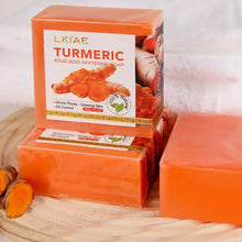 Load image into Gallery viewer, Turmeric Soap Bar for Face and Body, Brightening Cleansing Soap with Kojic Acid
