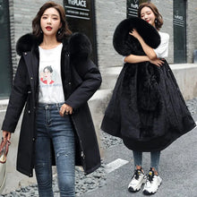 Load image into Gallery viewer, Women's Winter Parka, Hooded Fur Collar Thick Warm Long Coat
