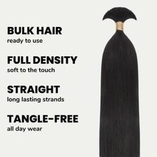 Load image into Gallery viewer, 100% Human Bulk Braiding Hair - Straight
