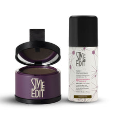 Load image into Gallery viewer, Brunette Travel Duo: Touch Up Powder and Travel Sized Concealer Spray
