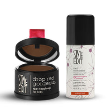 Load image into Gallery viewer, Red Travel Duo: Touch Up Powder and Travel Sized Concealer Spray
