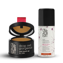 Load image into Gallery viewer, Red Travel Duo: Touch Up Powder and Travel Sized Concealer Spray
