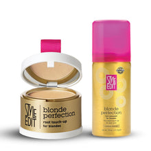 Load image into Gallery viewer, Blonde Travel Duo: Touch Up Powder and Travel Sized Concealer Spray

