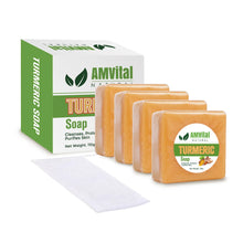 Load image into Gallery viewer, AMVital Turmeric Soap Bar for Face &amp; Body
