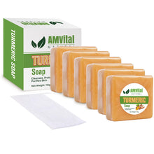 Load image into Gallery viewer, AMVital Turmeric Soap Bar for Face &amp; Body
