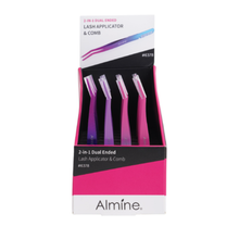 Load image into Gallery viewer, Almine 2 in 1 Dual Ended Comb &amp; False Eyelash Applicator Tweezer 24ct Display Set

