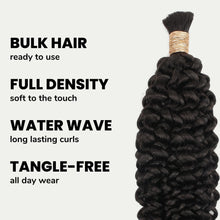 Load image into Gallery viewer, 100% Human Bulk Braiding Hair - Water Wave
