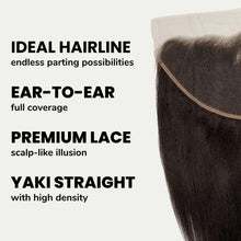 Load image into Gallery viewer, Yaki Straight 13x6 HD Lace Human Hair Frontal
