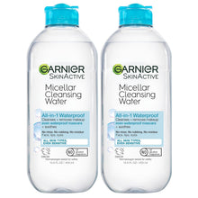 Load image into Gallery viewer, Micellar Water for Waterproof Makeup, Hydrating Facial Cleanser &amp; Makeup Remover, Suitable for Sensitive Skin, Vegan, Cruelty Free, 13.5 Fl Oz (400Ml), 2 Count
