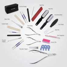 Load image into Gallery viewer, Almine Pedicure Set, 20 Pieces with Travel Bag
