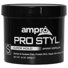 Load image into Gallery viewer, Ampro Styling Gel Protein Black-Super Hold

