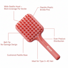 Load image into Gallery viewer, Annie Effortless Detangler Paddle Brush, 1 Count, Orange

