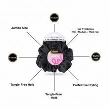 Load image into Gallery viewer, Annie Satin Jumbo Twister Hair Scrunchie, 1 Count, Black
