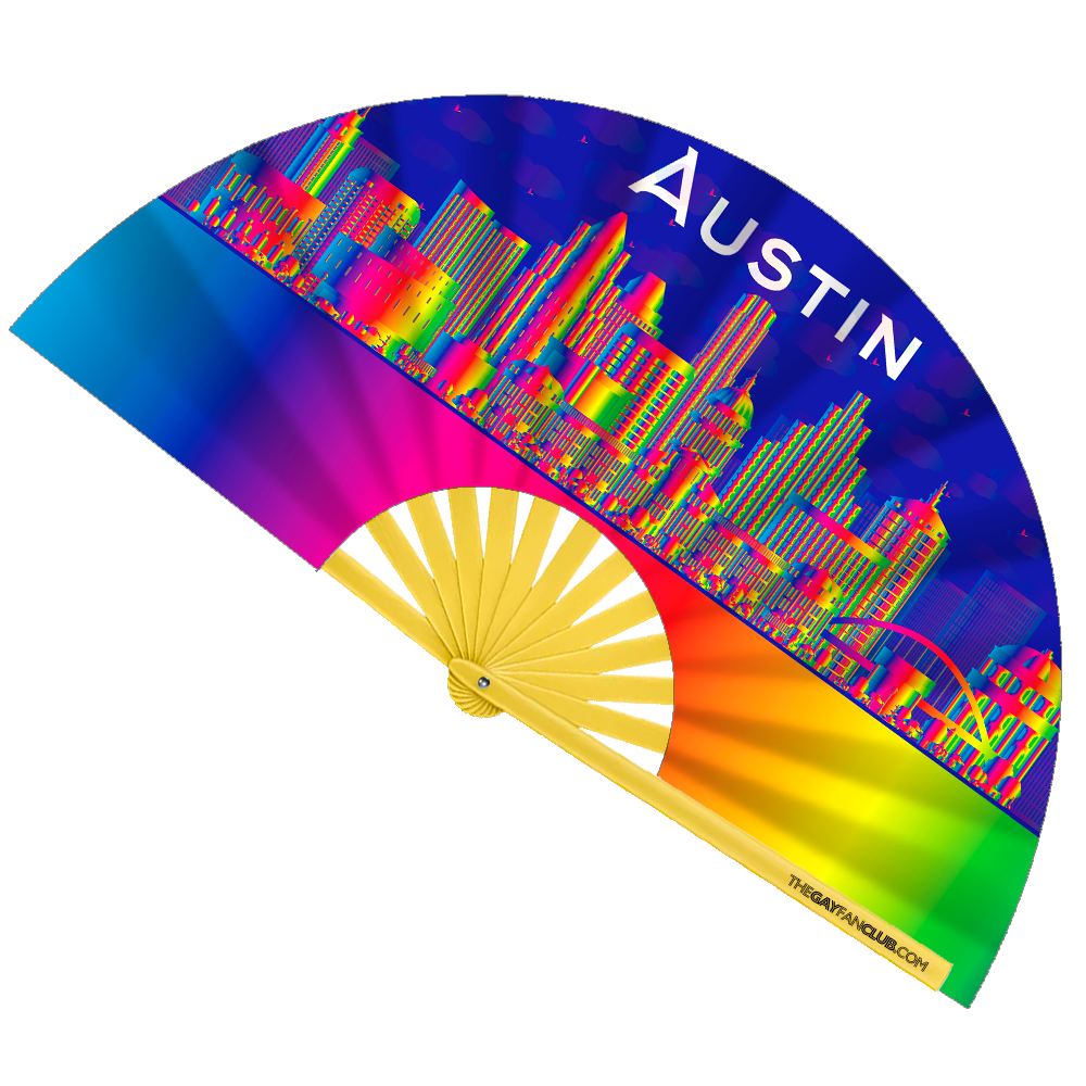 Austin Rainbow Hand Fan