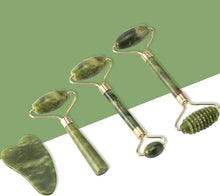 Load image into Gallery viewer, Jade Roller &amp; Gua Sha Set 5 in 1 Facial Massager Tools - Jade Gua Sha Facial Massager Set with Roller for Face Sculpting &amp; Skin Care | Jade Gua Sha Facial Massager Set with Roller for Face Sculpting &amp; Skin Care
