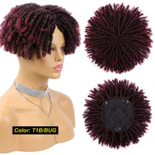 Load image into Gallery viewer, Synthetic Dreadlock Hair Topper Clip in Braided Half Wigs Locs Braided Wig Soft Short Wig Dreads for Men Women
