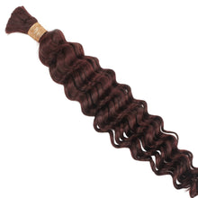 Load image into Gallery viewer, Burgundy Deep Wave Color 99J Bulk 100% Human Braiding Hair
