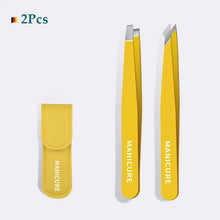 Load image into Gallery viewer, Stainless Steel Slanted Eyebrow Tweezers - 4Pcs
