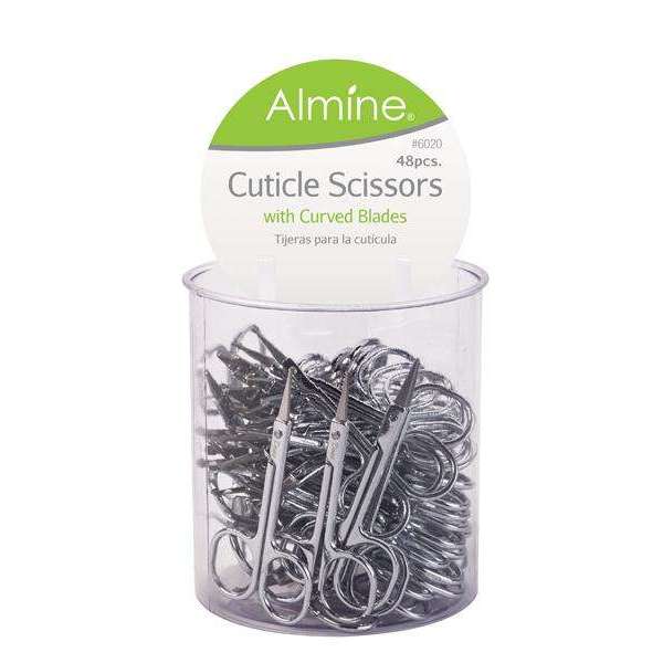Almine Cuticle Scissors in Jar 48Ct Retail Display