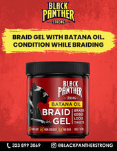 Load image into Gallery viewer, Black Panther Strong Batana Oil 2 -N -1 Braid Gel, 16 oz
