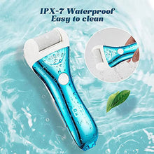 Load image into Gallery viewer, Callus Remover for Feet, Electric Foot File Rechargeable Foot Scrubber Pedicure Tools for Feet Electronic Callus Shaver Waterproof Pedicure Kit for Cracked Heels and Dead Skin with 5 Roller Heads
