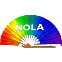 Load image into Gallery viewer, NOLA Rainbow Hand Fan
