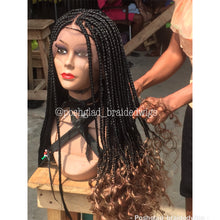 Load image into Gallery viewer, Glueless Goddess Box Braid With Curly Tips Wig - Lorensa

