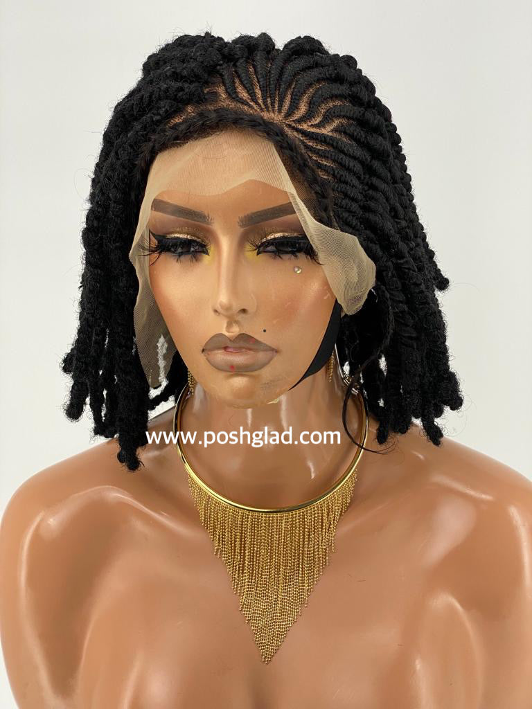 Glueless Short Kinky Twists Wig - Gloria