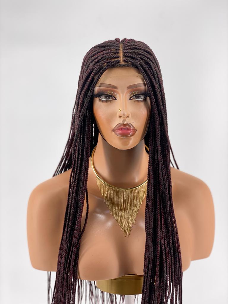 Glueless Closure Box Braid Wig