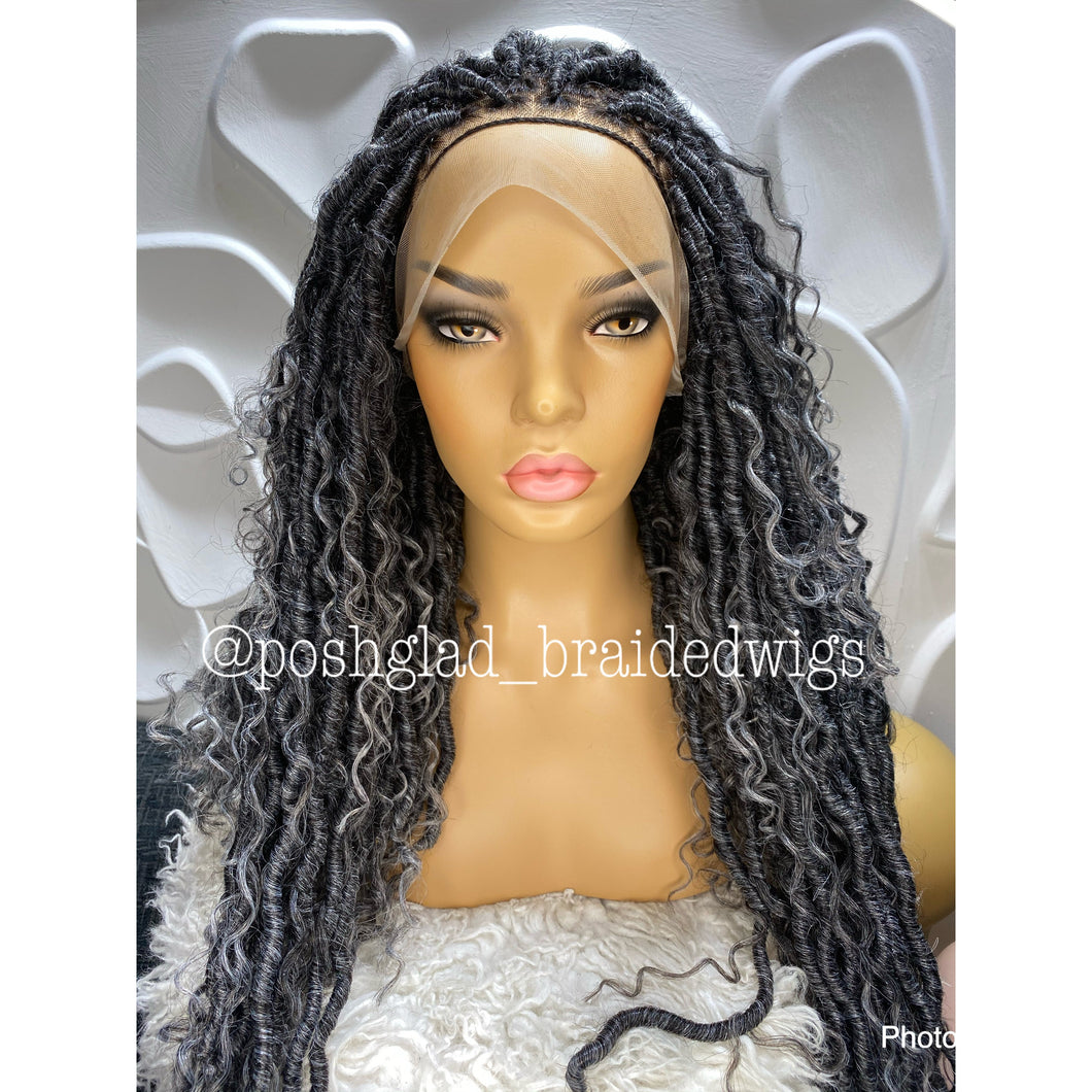 Glueless Distressed Locs Wig - African Queen