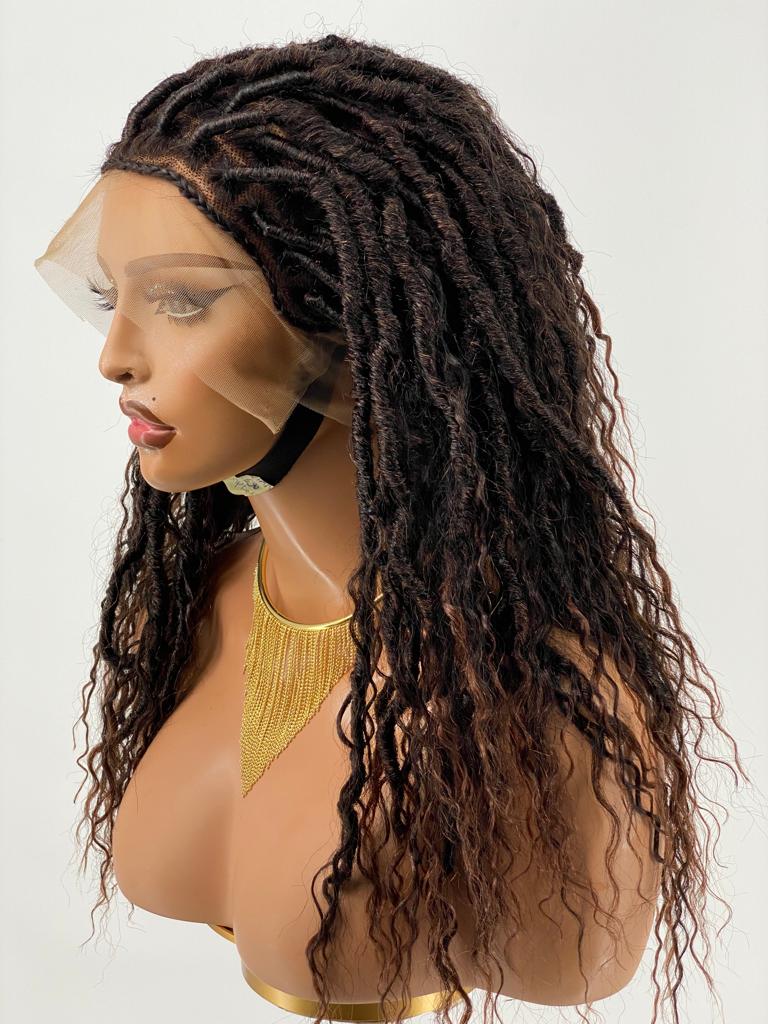 Glueless Distressed Locs Swiss Full Lace Wig