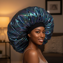 Load image into Gallery viewer, Ms. Remi Vivid Silky Satin Bonnet X-Jumbo, 1 Count, Platinum Zebra
