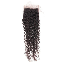 Load image into Gallery viewer, Kinky Curly 4x4 Transparent Lace Human Hair Closure
