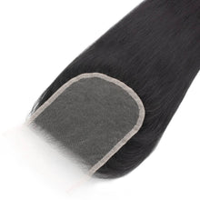 Load image into Gallery viewer, Brazilian Silky Straight 4x4 Transparent Lace Human Hair Closure
