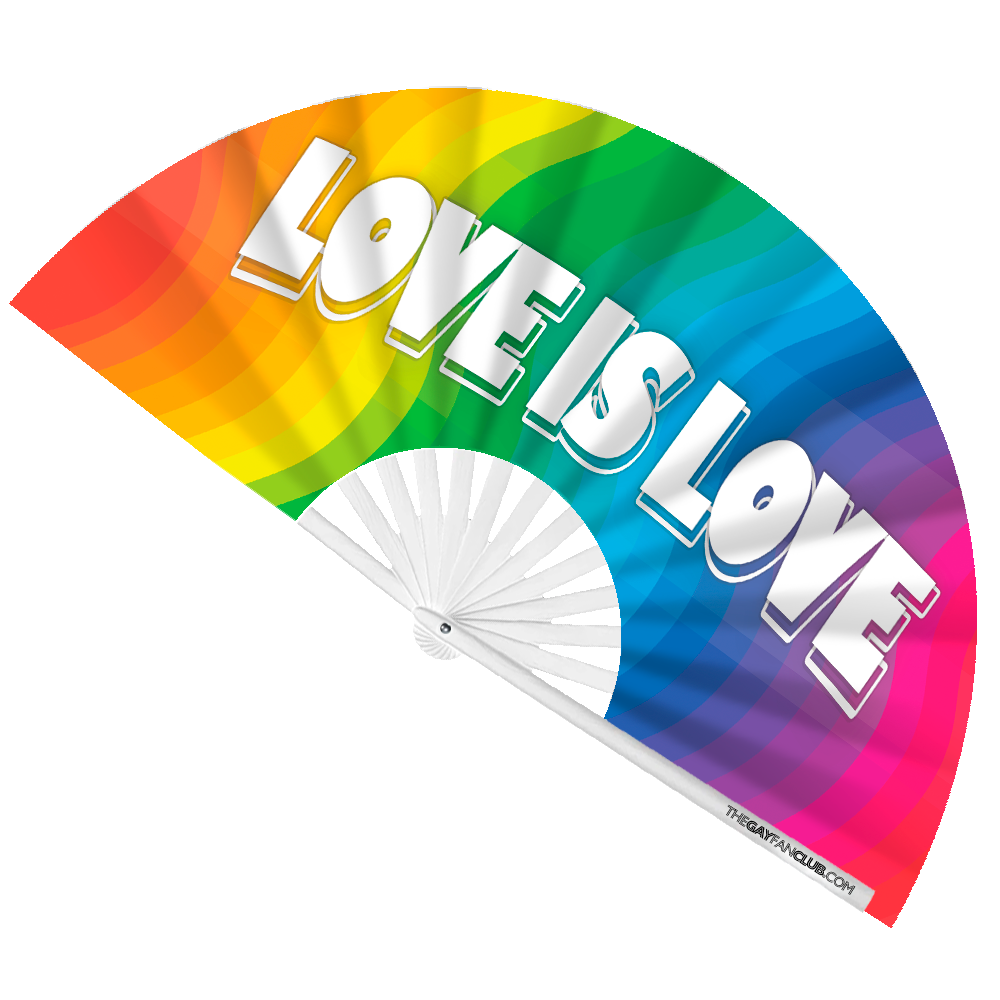 Love Is Love Rainbow Hand Fan