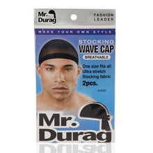 Load image into Gallery viewer, Mr. Durag Stocking Wave Cap with Wide Band, 2 Count, Black
