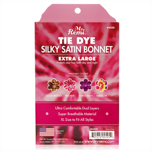Load image into Gallery viewer, Ms. Remi Silky Satin Tie Dye Bonnet X-Large, 1 Count, Assorted Colors
