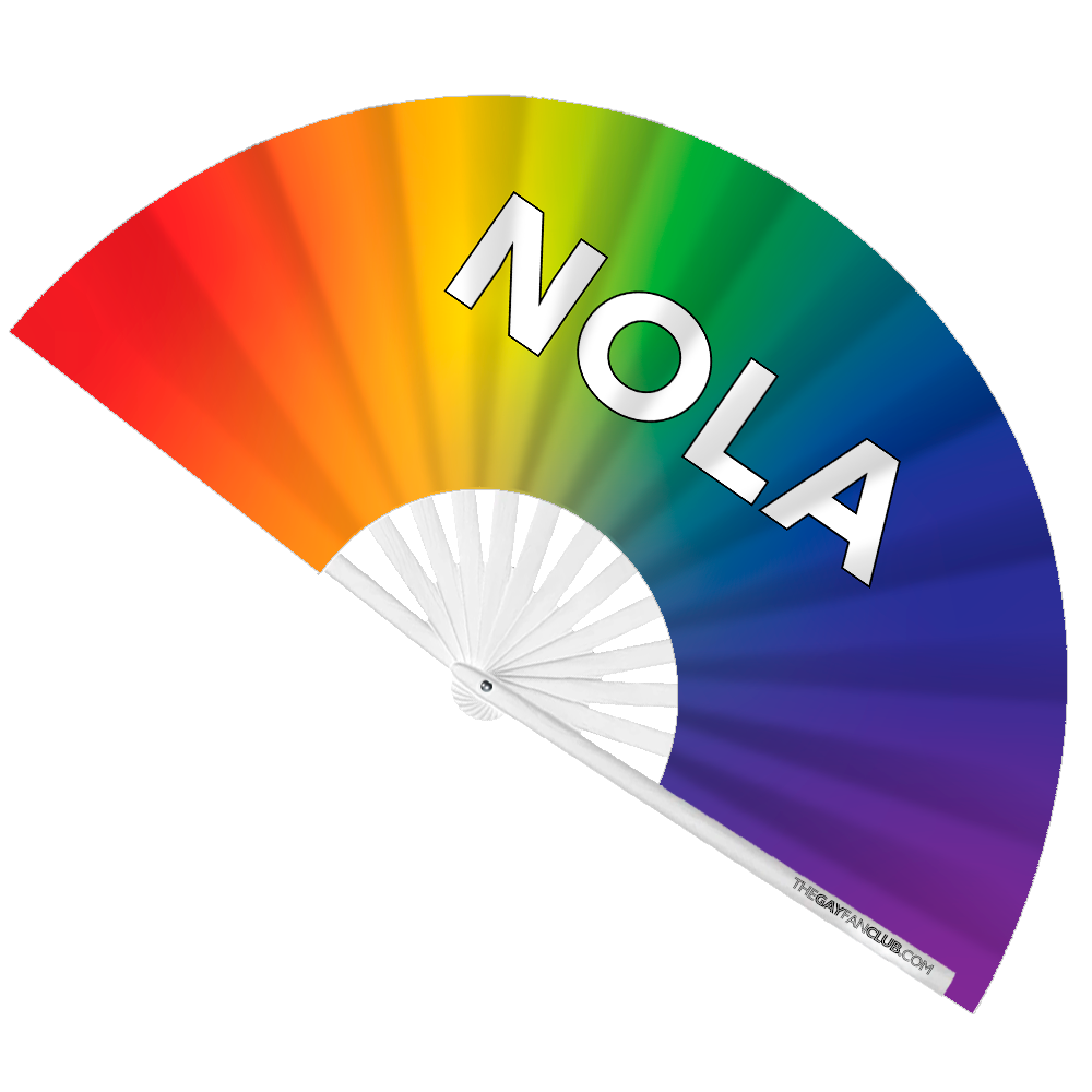 NOLA Rainbow Hand Fan