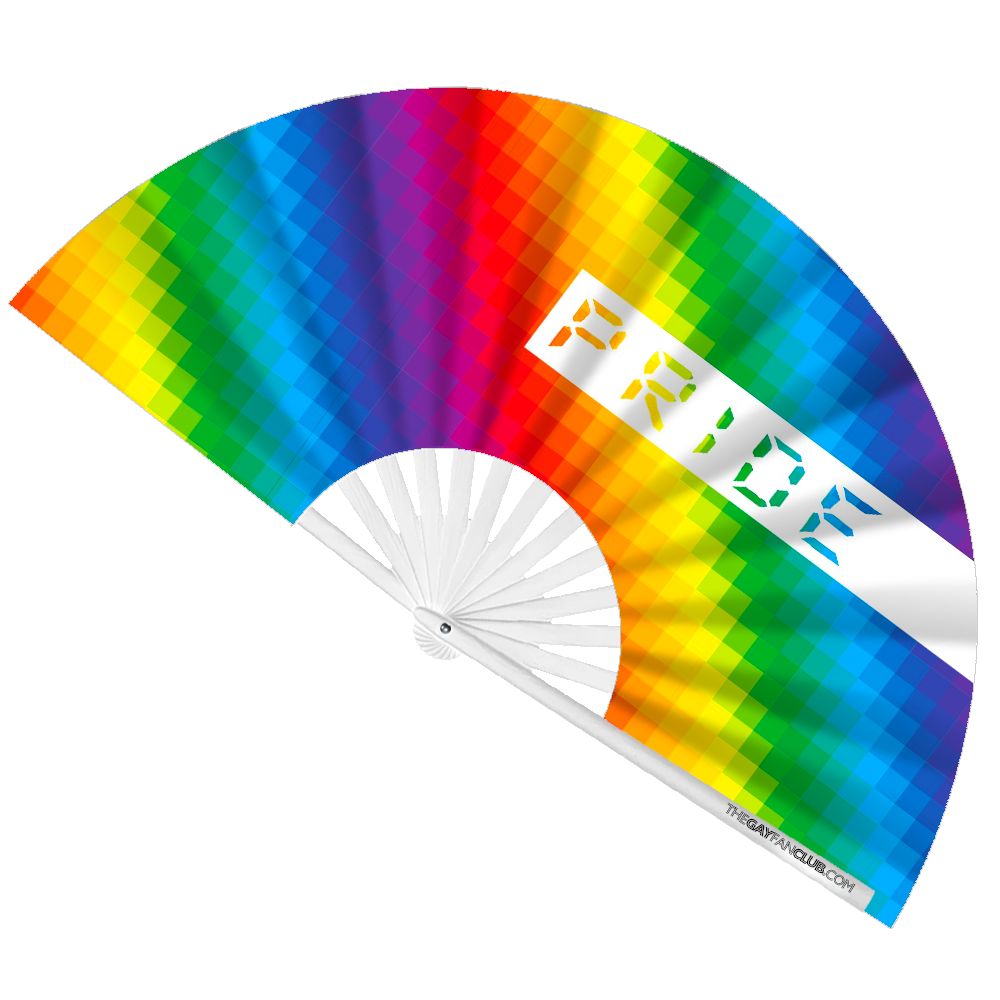 Pride Rainbow Hand Fan