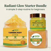 Load image into Gallery viewer, Radiant Glow Starter Bundle | 3-Step Turmeric Routine
