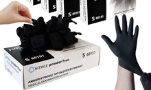 Load image into Gallery viewer, Disposable Powder Free Nitrile Gloves, Black
