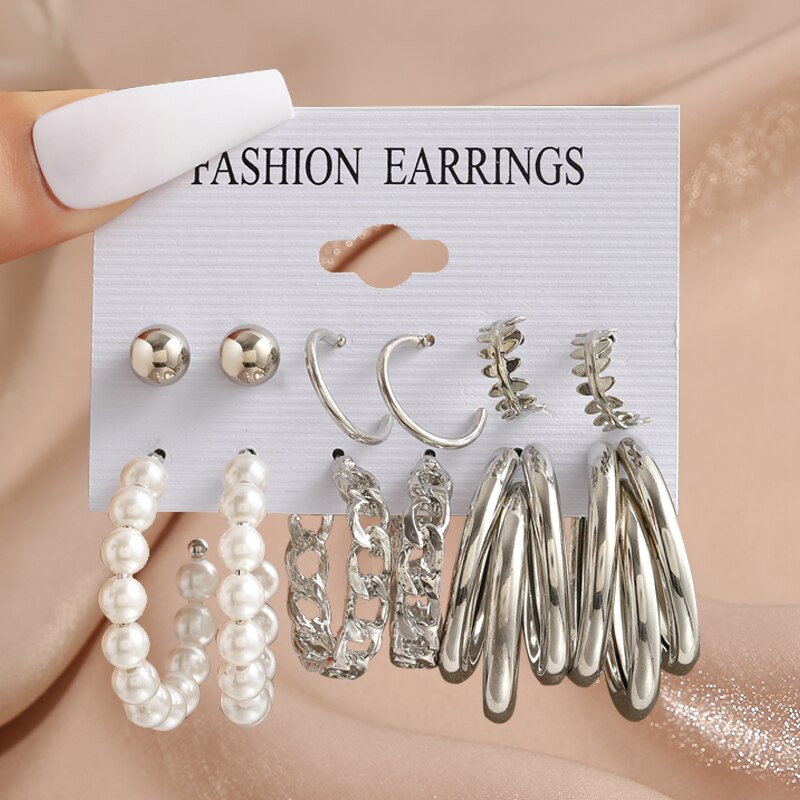 Fashion Jewelry Earrings - Slvr w/Pearl