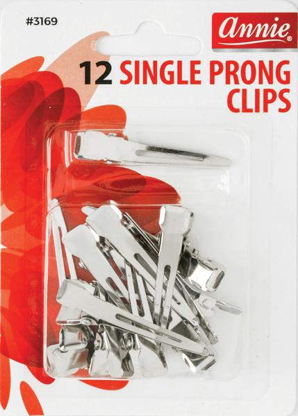 Annie Single Prong Clips, 12 pcs
