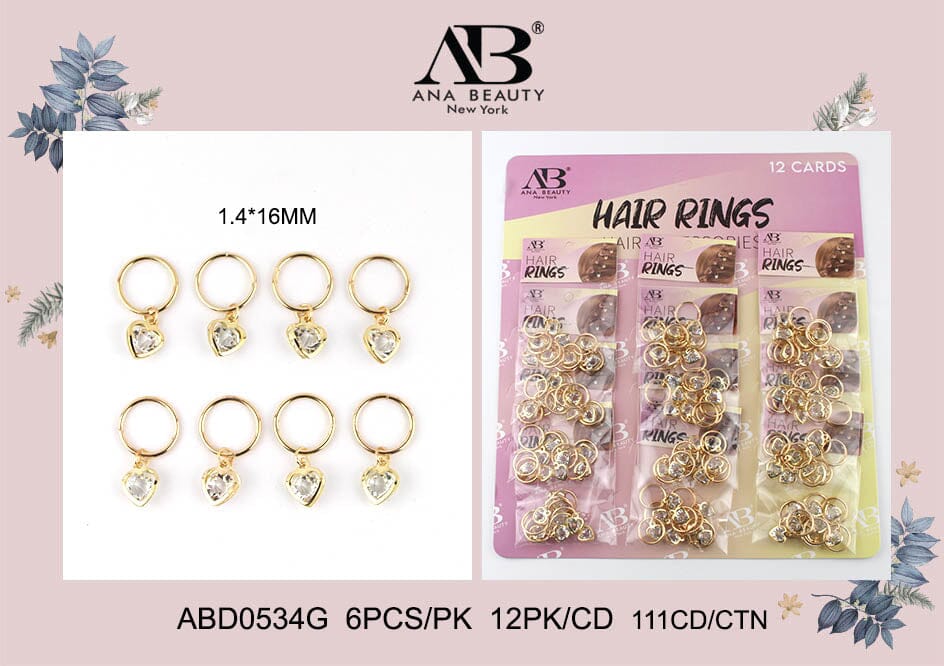 AB Ring Hair Accessories - Diamond Hearts