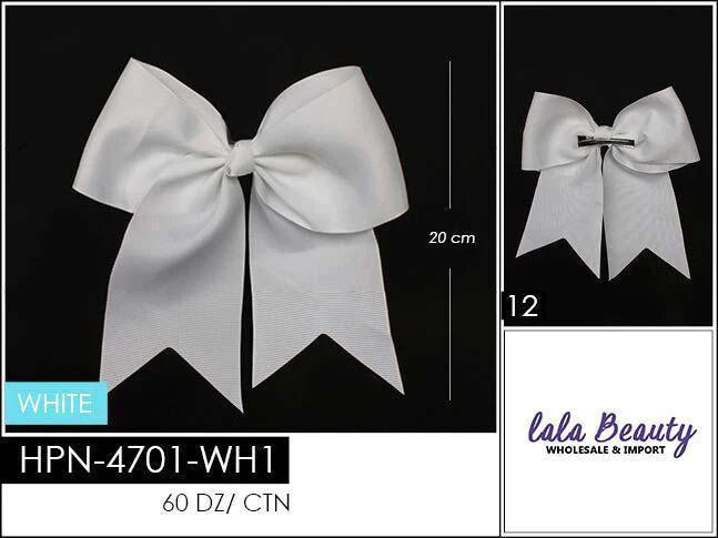 Large Cheer Bow-White