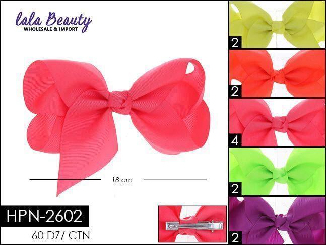 Large Hair Bow-Neon Mix