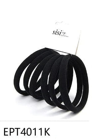 Sisi Soft Black Stretchy Hair Tie, Large - 1pk