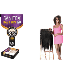 Load image into Gallery viewer, VIP Extensions Wooden Braiding Hair Spool Rack Organizer - Choose Size
